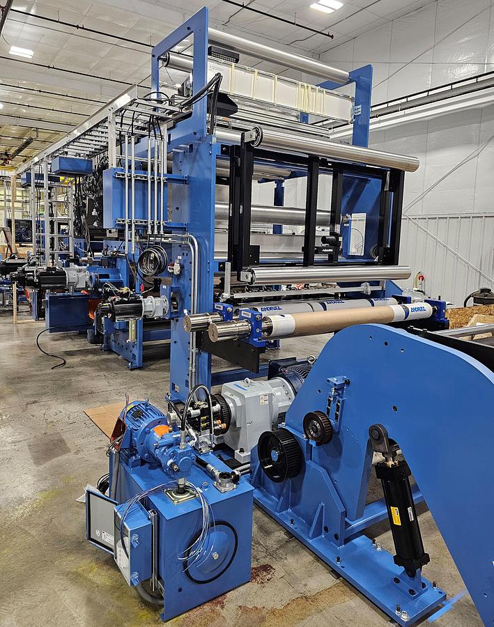 Used 72" WIDE RETROFLEX 2 COLOR FLEXO PRINTING PRESS