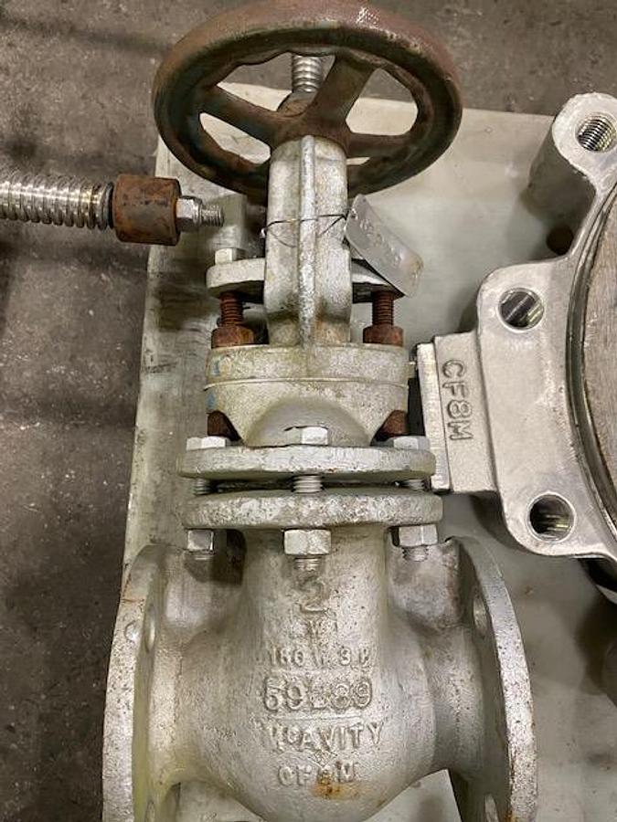 Used LOT OF (3) STAINLESS STEEL VALVES, (2) BUTTERFLI, (1) BALL VALVE