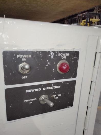 Used WEB TECHNIQUES INC.  MDL. WT-15  7" REWINDING TABLE APPX 12" OD