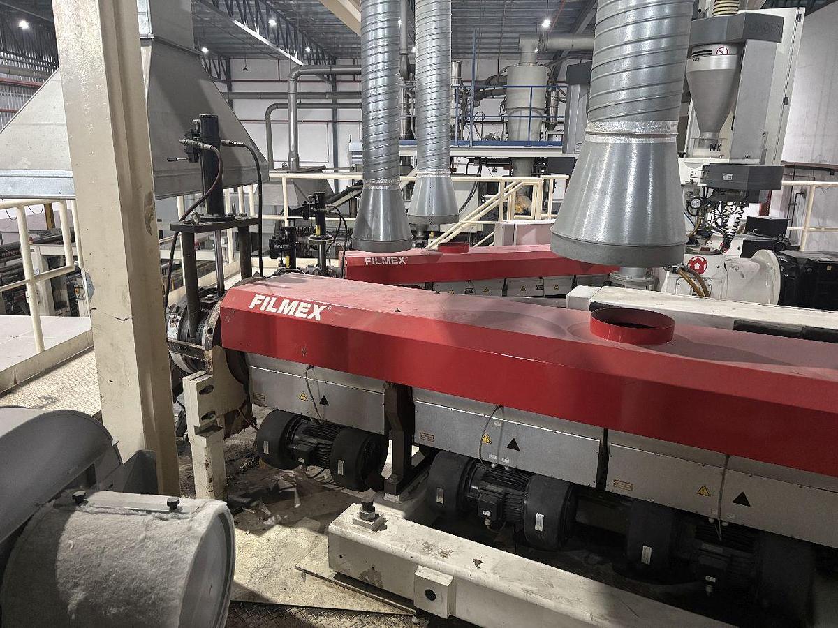 Used 94.5"(2400mm) WIDE WINDMOLLER & HOLSCHER MODEL FILMEX 3 LAYER CAST FILM LINE