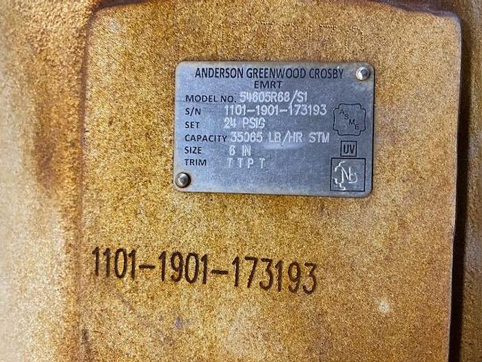 Used ANDERSON GREENWOOD CROSBY MDL. 54605R68/S1 6" VALVE