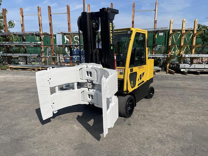 Used 12,000 POUND HYSTER S120FTPRS FORKLIFT WITH PAPER ROLL CLAMP MFG. 2017- PENDING SALE NF