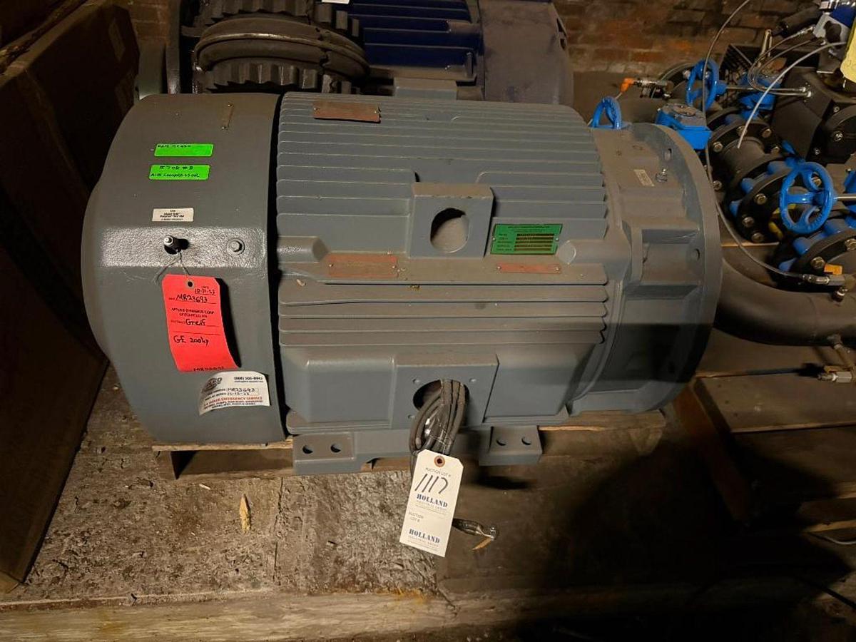 Used GE 200 HP 575V SEVERE DUTY MOTOR OVERHAULED/REWIND 2023