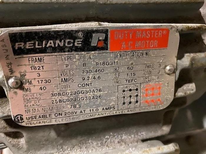 Used VIBRECON 45" VIBRATING SCREEN   RELIANCE 3HP