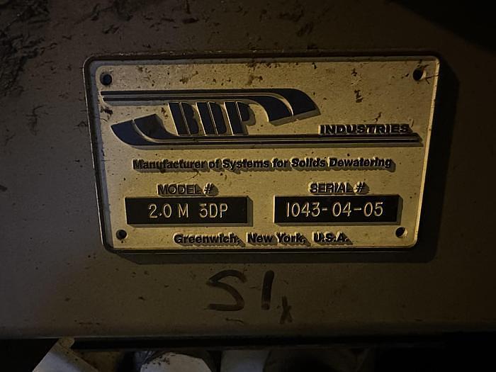 Used BDP MODEL 2.0M 3DP 2.0 METER WIDE BELT PRESS  2005