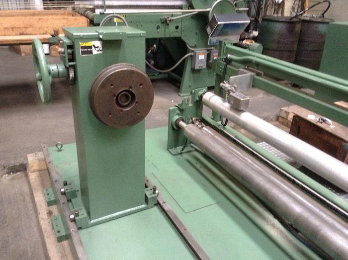 Used 74" RECONDITIONED DUSENBERY MODEL 260 FS DUPLEX CENTER SURFACE SLITTER REWINDER - PENDING JF