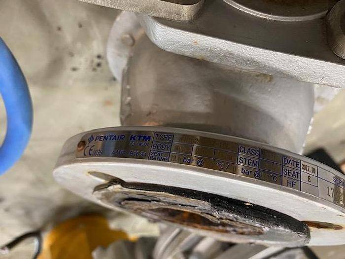 Used EMERSON TYPE 050600-U0481A0 ACTUATOR WITH 3" BALL VALVE