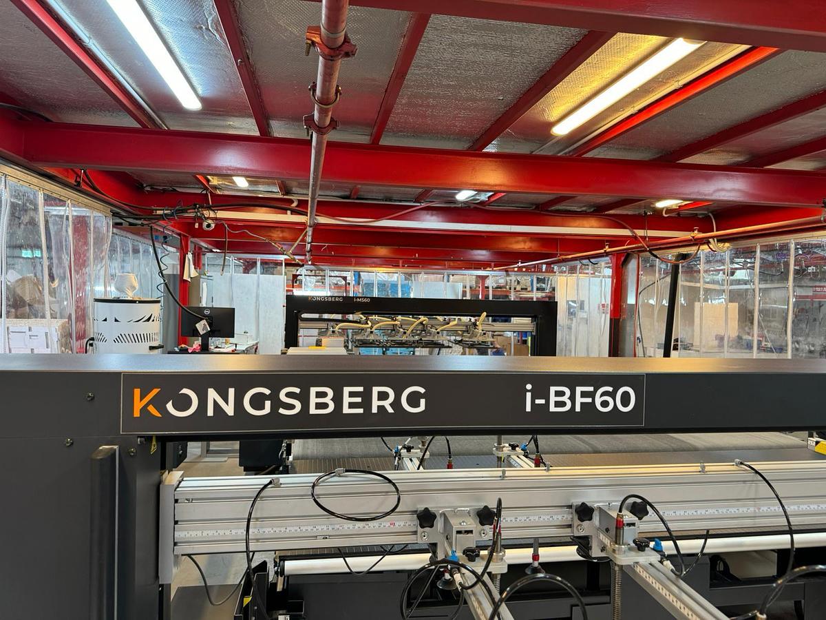 Used KONGSBERG HIGH SPEED FEEDING, CUTTING & STACKING SYSTEM MODEL i-BF60