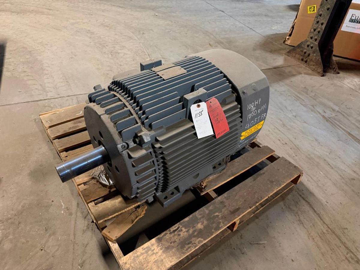 Used 100HP GE AC MOTOR 405TFRAME OVERHAULED MAY 2019