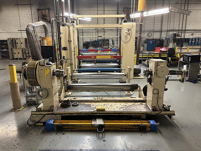 Used 60" DUSENBERY 840XY TWO DRUM SLITTER REWINDER