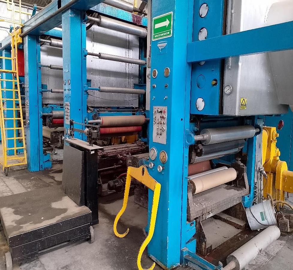 Used 40" (1050mm) WIDE TECMO FLEXO COATING & EMBOSSING LINE - ALUMINUM FOIL & FILM