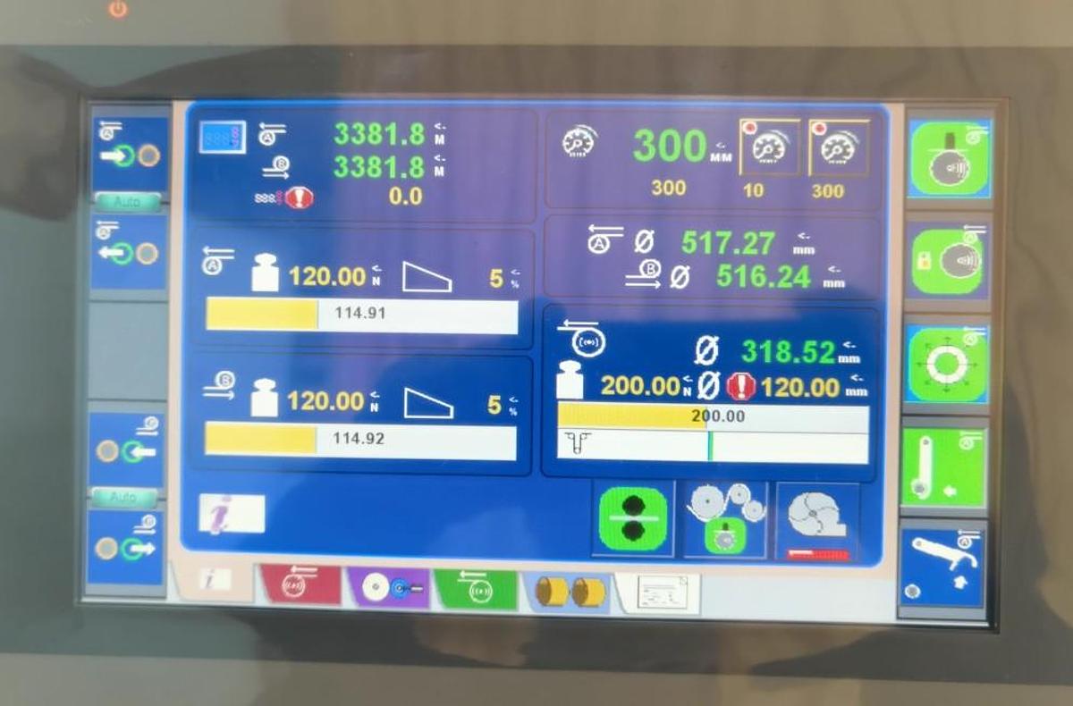 Used 31" WIDE SRC SYSTEMS LTD. 1060CS CANTILEVERED CENTER SURFACE DUPLEX SLITTER - 2025