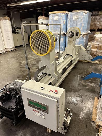 Used 60" WEBCO SHAFTLESS FLOOR PICK UP UNWIND STAND WITH EDGE GUIDE 60" DIAMETER  SOLD - JA 1/8/25