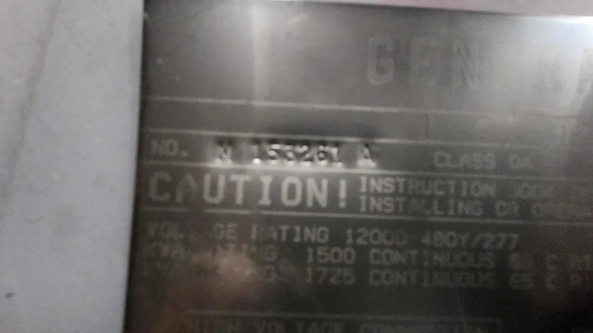 Used GENERAL ELECTRIC 1500 KVA TRANSFORMER