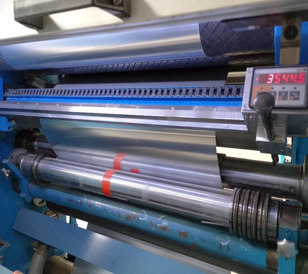 Used 41" (1050mm) WIDE KAMPF CONSLIT III 10/085 ALUMINUM FOIL DUPLEX SLITTER REWINDER