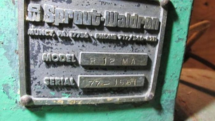 Used SPROUT WALDRON MODEL R12MA 12" DD REFINER