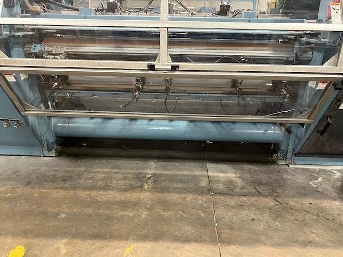 Used 73" WIDE JENNERJAHN MODEL JLS-73-18 AUTOMATIC COUNTER ROLL REWINDER