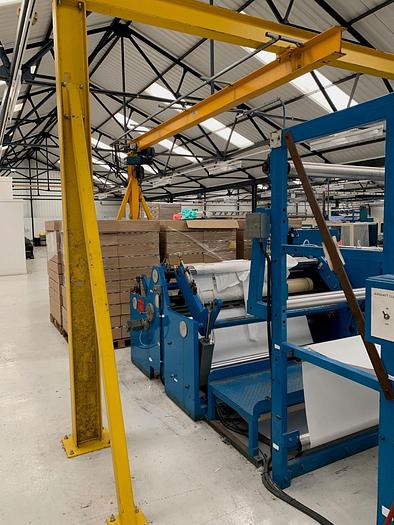 Used 65" ALAN DUFFY CENTER SURFACE SLITTER REWINDER 40" OD REWIND - PENDING ALS