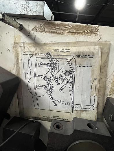 Used 65" WIDE DEACRO MODEL DA-653 DUPLEX CANTILEVERED SLITTER REWINDER