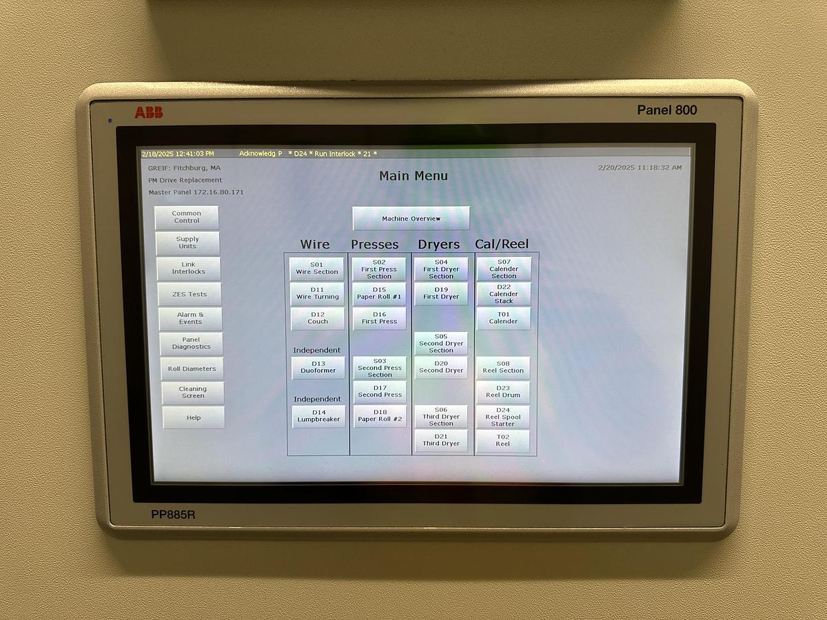 Used 110" (2.8M) VOITH FOURDRINIER PAPER MACHINE WITH DUOFORMER D SHOE PRESS SECTION MANUFACTURED 2002