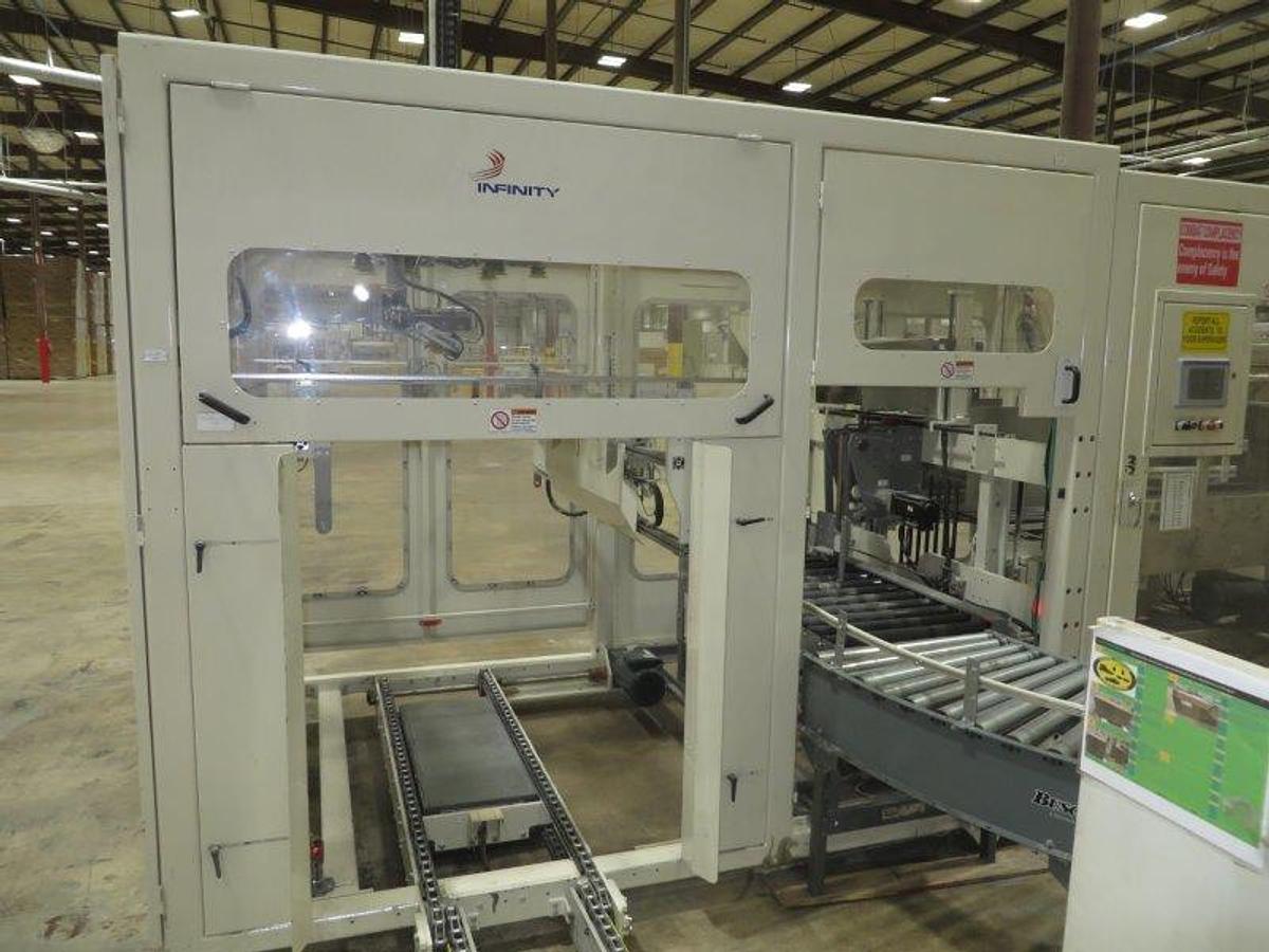 Used 2010 BAOSUO ULTRA COMPACT 102" KITCHEN TOWEL REWINDING LINE WITH LOG SAW AND PACKAGING