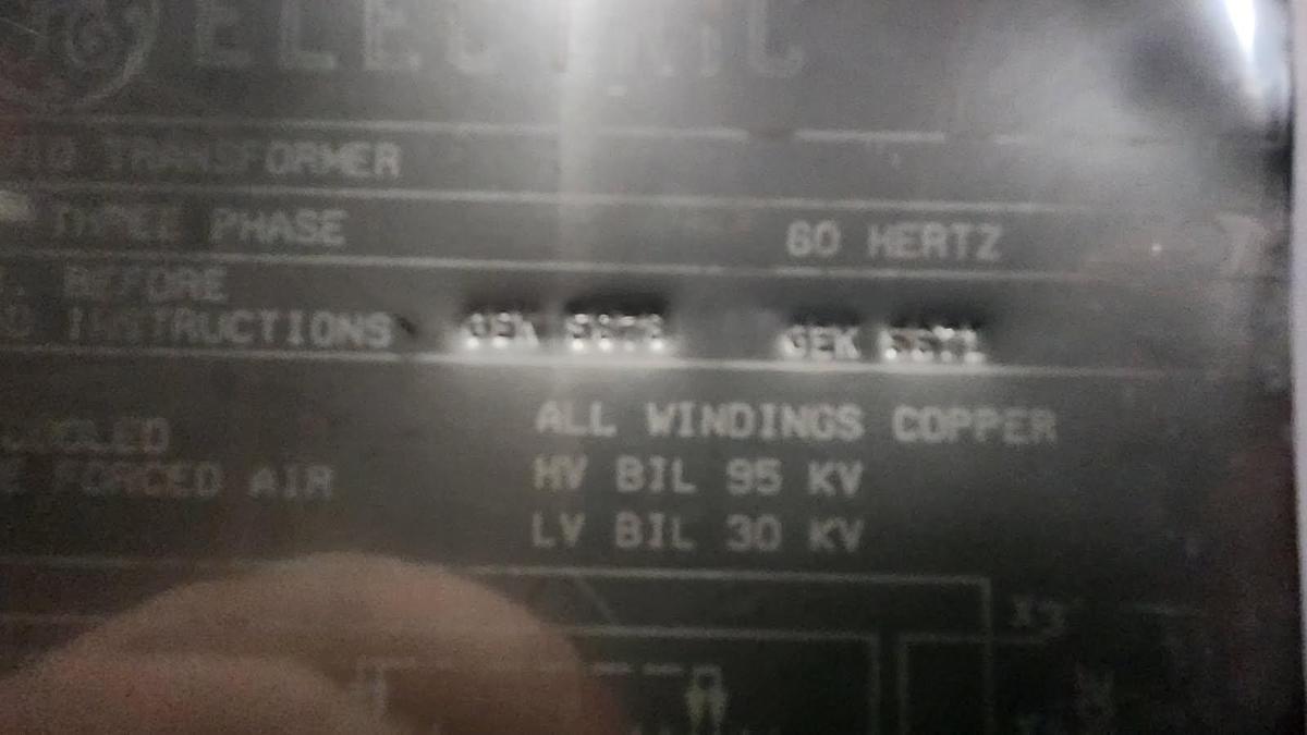 Used GENERAL ELECTRIC 1500 KVA TRANSFORMER