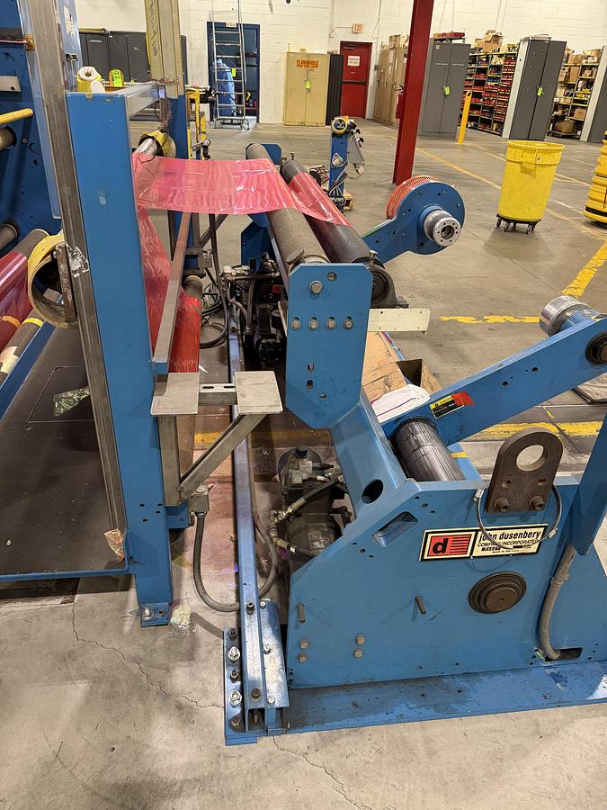 Used 62" DUSENBERY MODEL 835-24 DUPLEX SLITTER REWINDER 24" REWIND DIAMETER