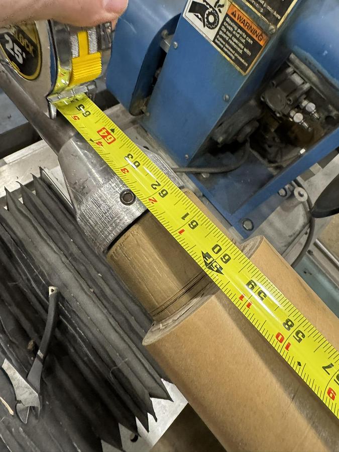 Used 60" WIDE LEVER LS1500 AUTOMATIC SINGLE KNIFE BALONEY CUTTER 16" DIAMETER