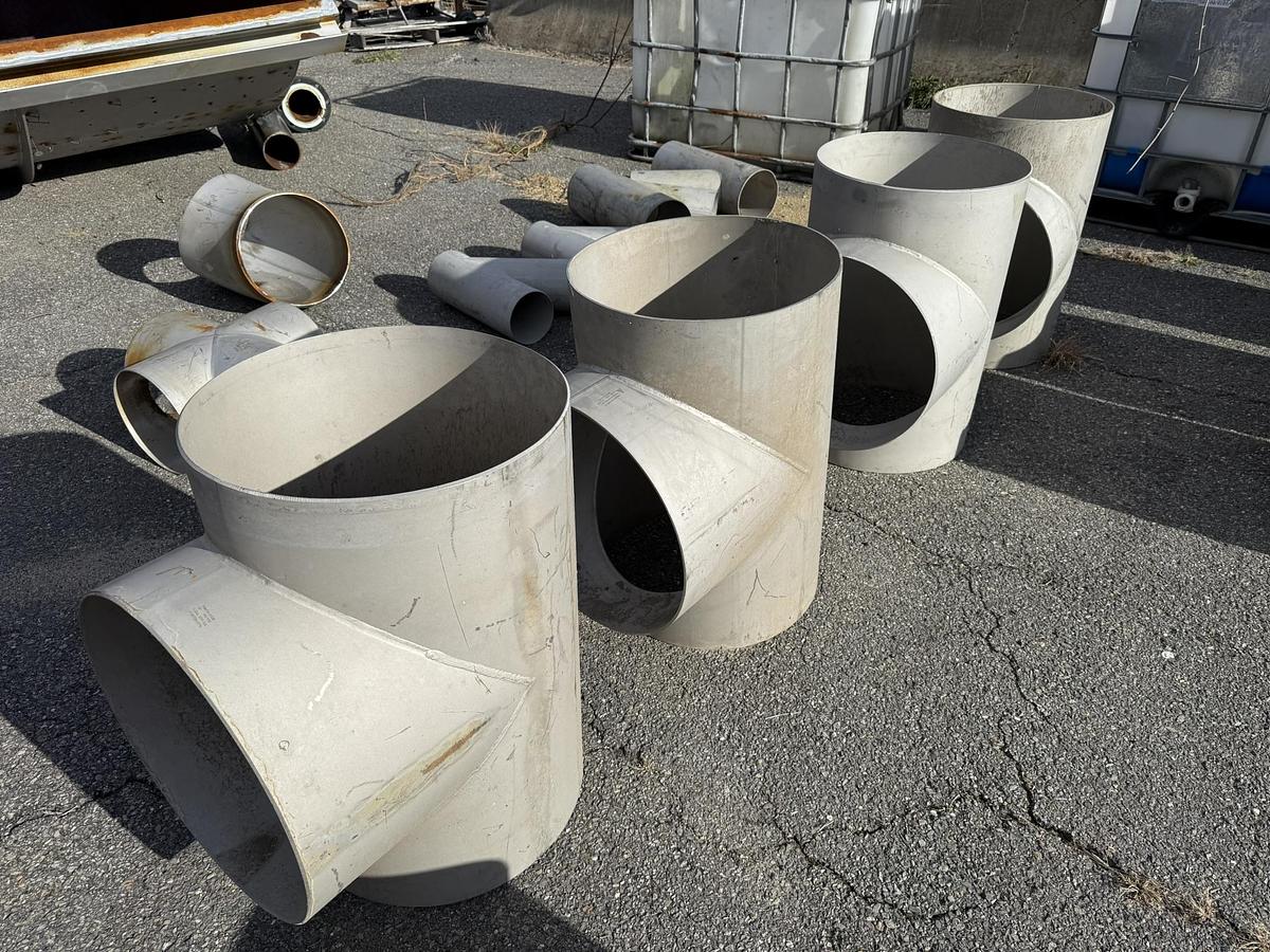 Used LOT OF LARGE INDUSTRIAL PIPE FITTINGS