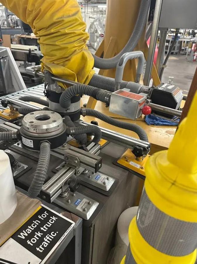 Used 62" WIDE GHEZZI & ANNONI MODEL FA 300 NV FULLY AUTOMATIC TAPE SLITTER MFG 2020