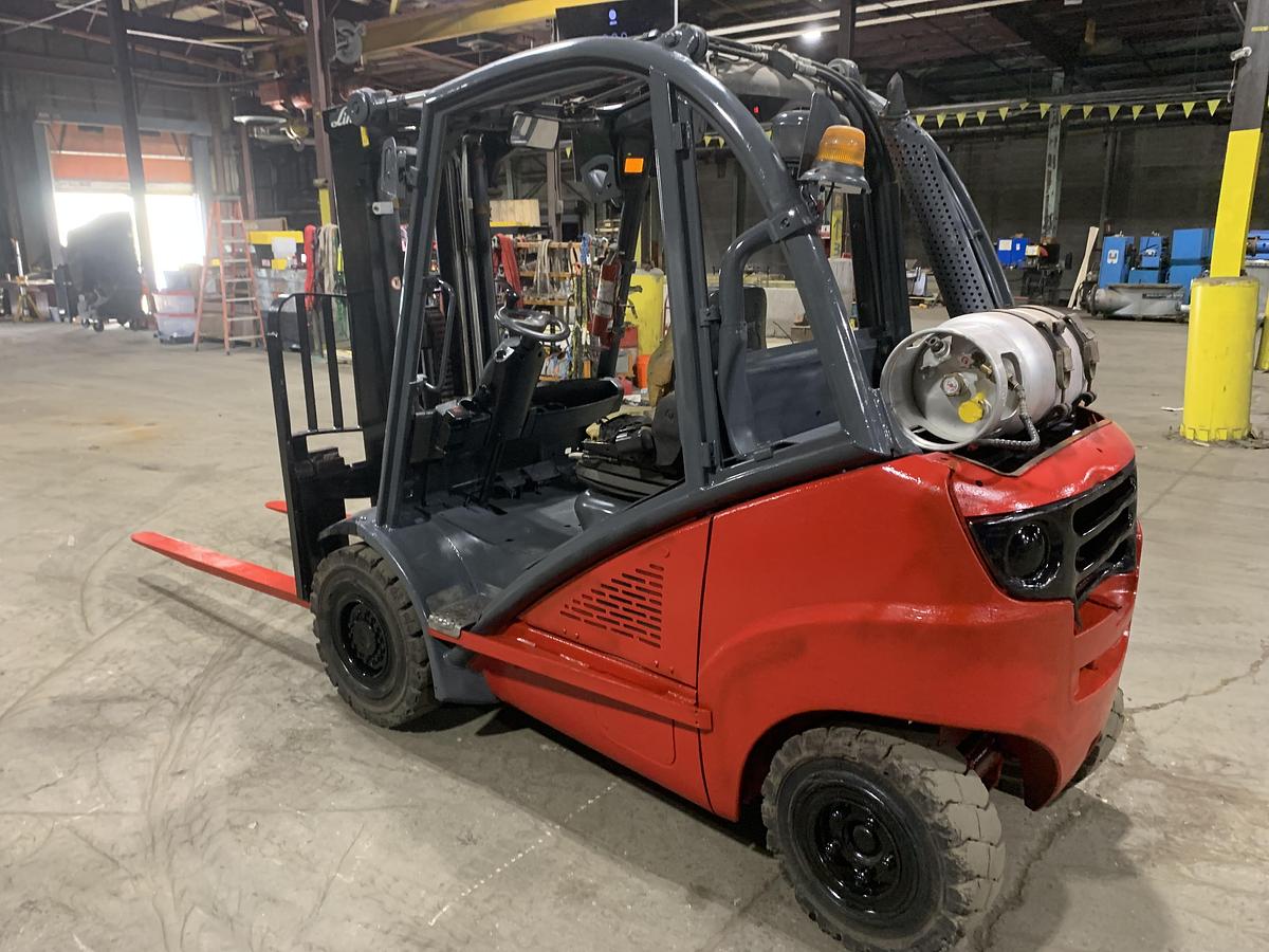 Used 5,000 LB. LINDE MDL H25T  2-STAGE MAST LH89"/RH120" CLASS III PNEUMATIC TIRES