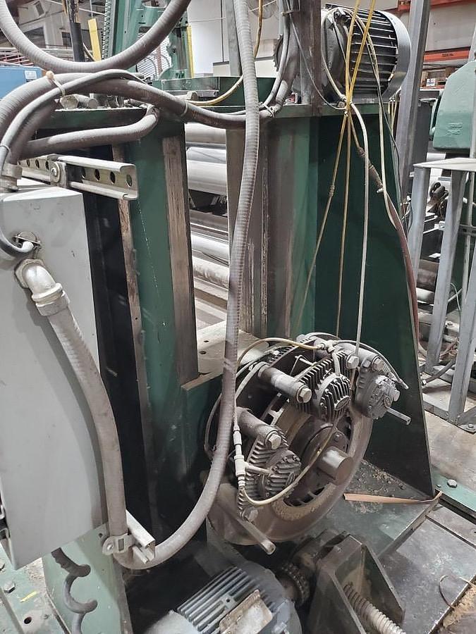 Used 132" WIDE CAMERON MODEL 18 TWO DRUM SLITTER REWINDER 72" REWIND DIAMETER 