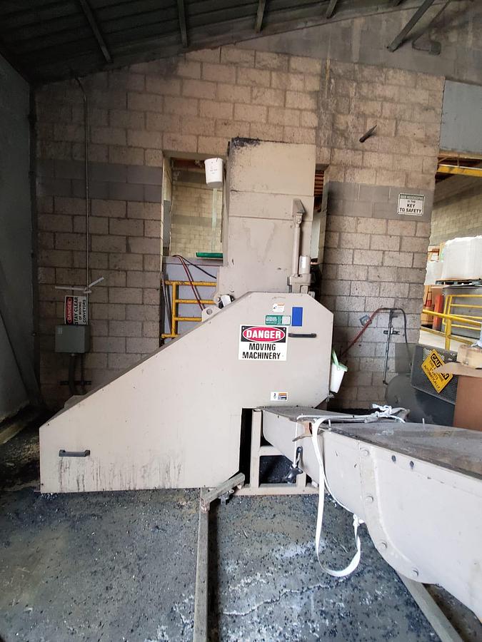Used CONAIR WORTEX GRANULATOR 120 HP WITH CONVEYOR
