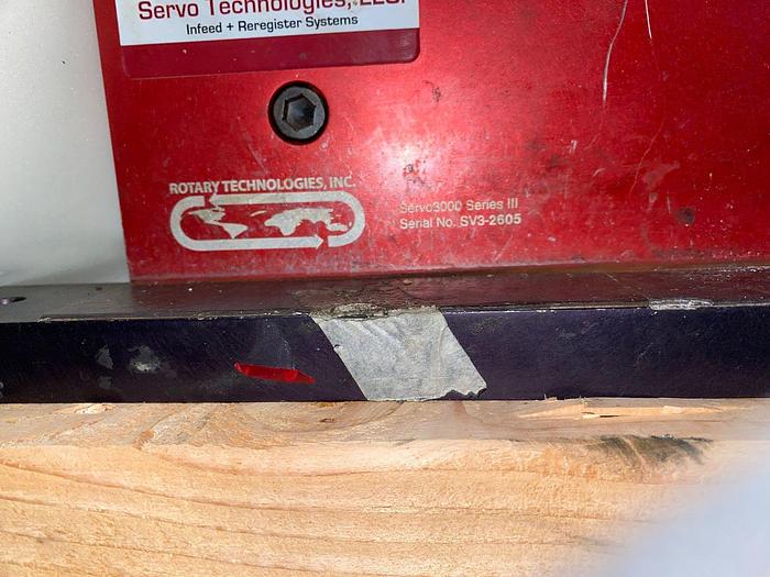 Used 2017 ROTOFLEX DSI-440 17.5" DIE CUTTER WITH SERVO TECHNOLOGIES SERIES 3 SERVO 3000 INFEED AND REREGISTER SYSTEM