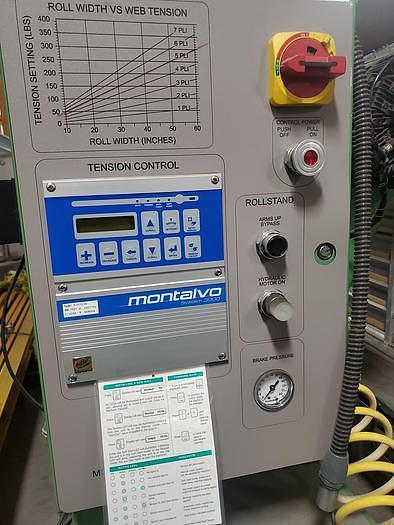 Used WEB TECH 64" WIDE SHAFTLESS UNWIND STAND  60" DIAMETER