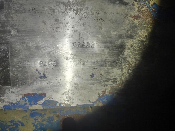 Used KADANT BLACK CLAWSON MODEL 24PS PRESSURE SCREEN WITH 125 HP MOTOR