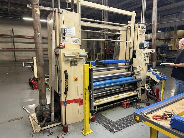 Used 60" DUSENBERY 840XY TWO DRUM SLITTER REWINDER