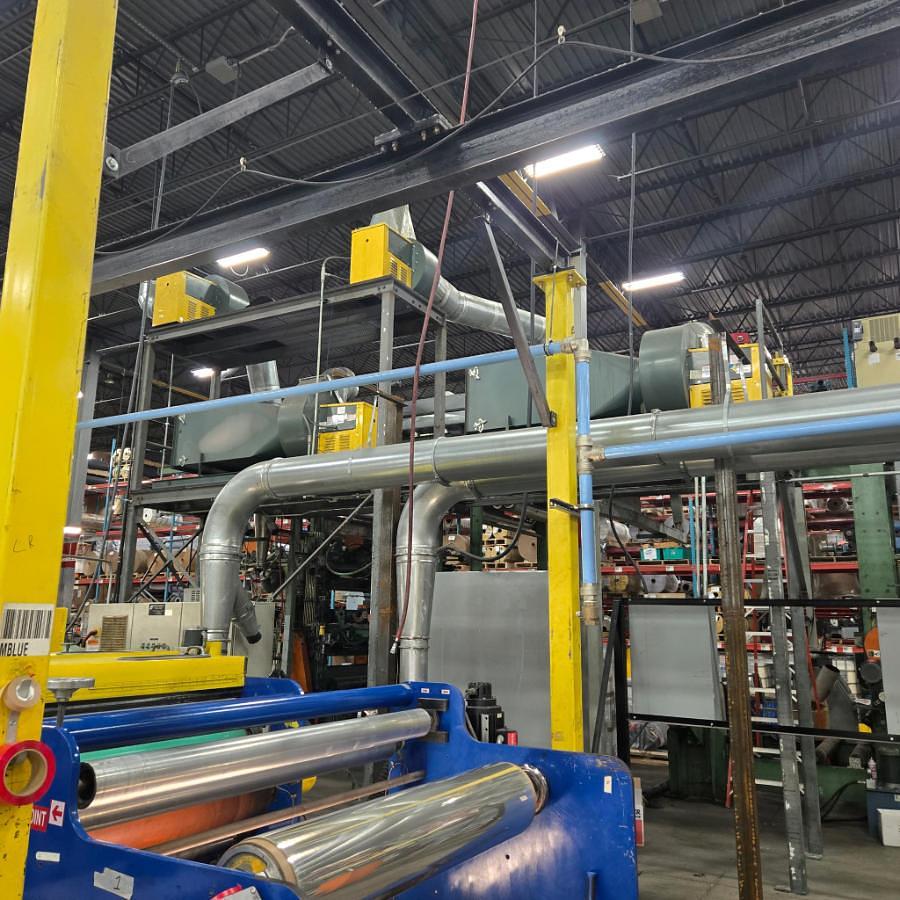 Used 68" WIDE WOLVERINE 6 COLOR FLEXO STACK PRESS - 60" DIAMETERS