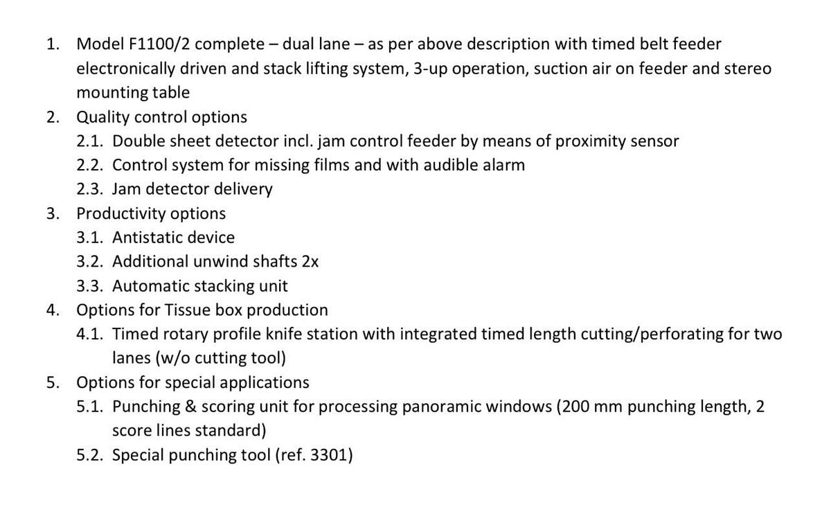 Used 20" WIDE KOHMANN WINDOW PATCHING MACHINE FOR CARDBOARD DUAL LANE - MFG 2015