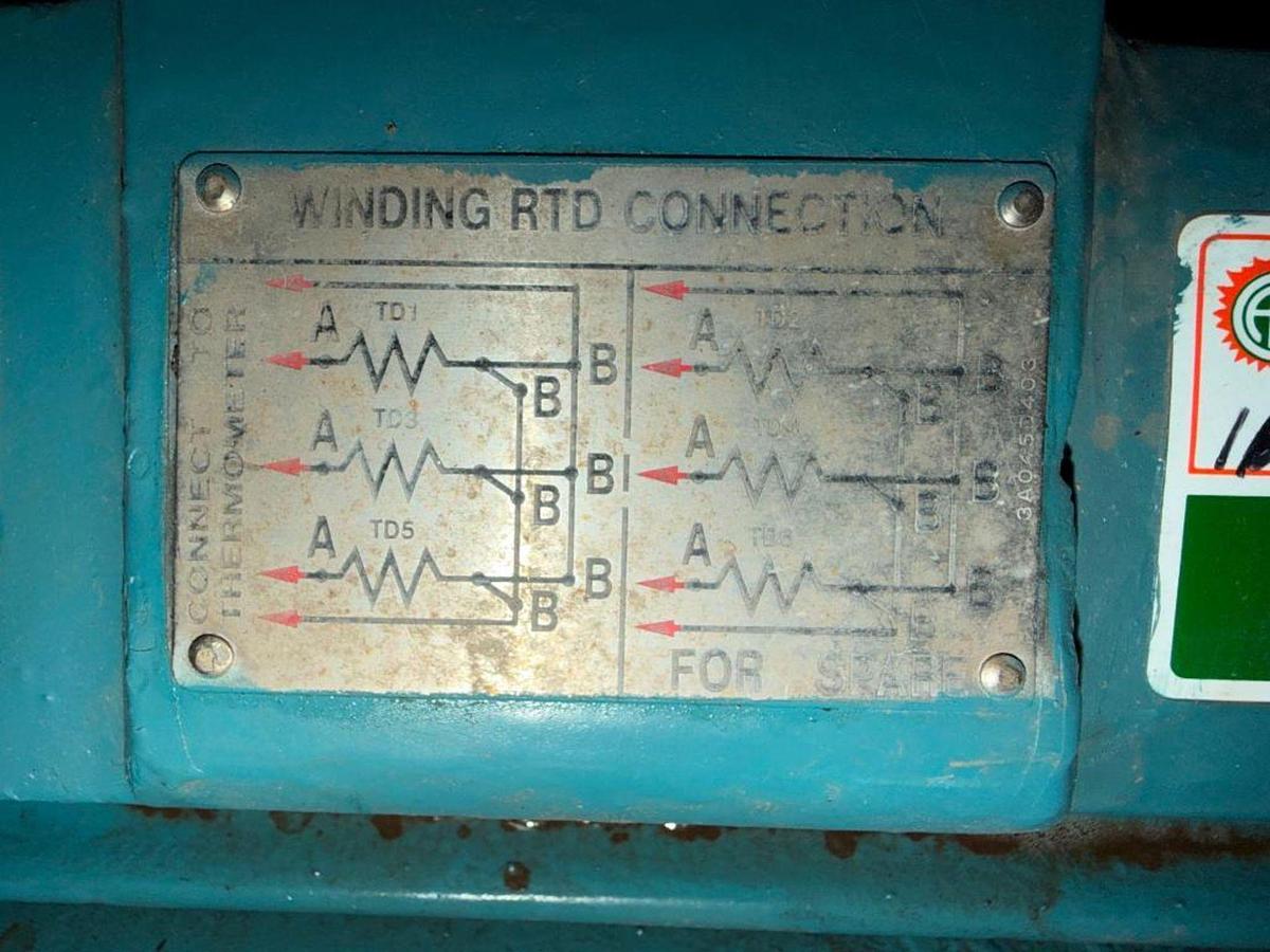 Used 400HP TEC-WESTINGHOUSE AC MOTOR FRAME 5808A OVERHAULED JANUARY 2015
