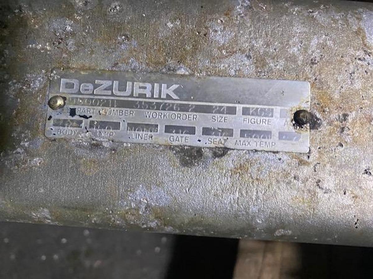 Used DEZURIK 24" PNEUMATIC SLIDE GATE VALVE T-316 SS