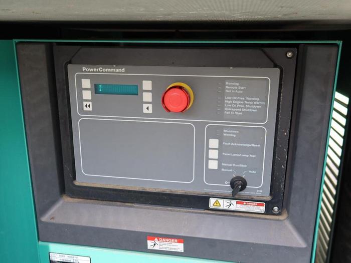 Used 125KW CUMMINS GGHJ-A046E761 NATURAL GAS BACK UP GENERATOR 135 HOURS