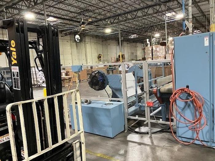 Used 73" WIDE JENNERJAHN MODEL JLS-73-18 AUTOMATIC COUNTER ROLL REWINDER