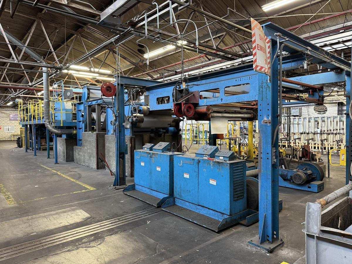 Used JAGENBERG MODEL SE-18 SHAFTLESS FLOOR PICK UP UNWIND STAND