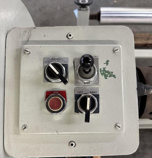 Used 60" WEBCO SHAFTLESS FLOOR PICK UP UNWIND STAND WITH EDGE GUIDE 60" DIAMETER