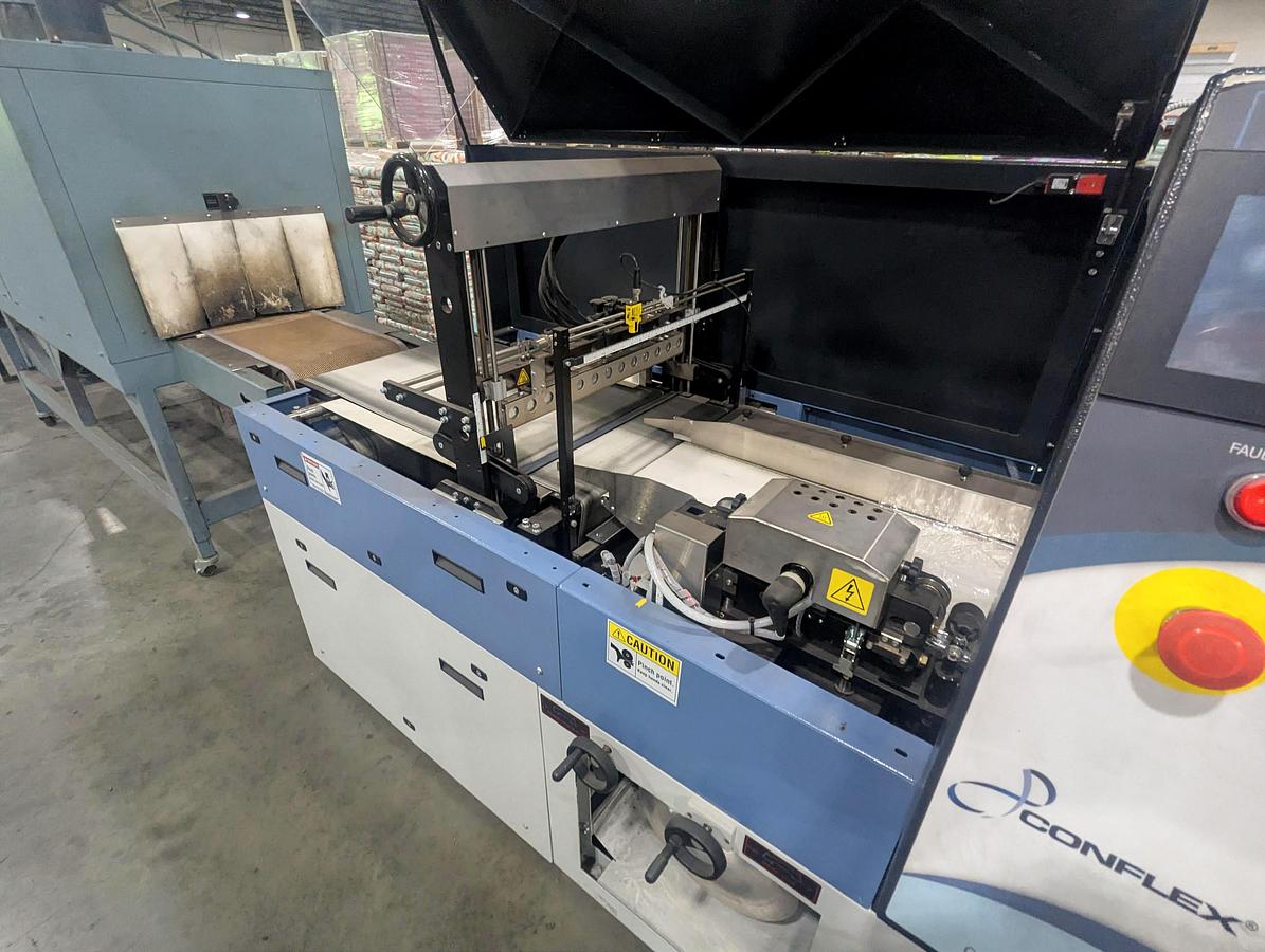 Used CONFLEX FUSION SYNC CONTINOUS MOTION SERVO SIDE SEAL SHRINK WRAPPER