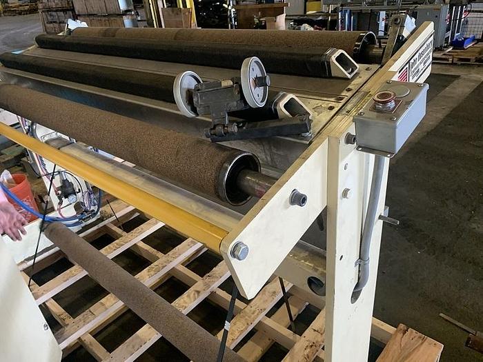 Used 64" WIDE DUSENBERY MODEL 835-24 DUPELX CANTILEVERED SLITTER REWINDER