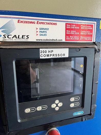 Used QUINCY MODEL QSI-1000 200 HP AIR COMPRESSOR MANUFACTURED 2017