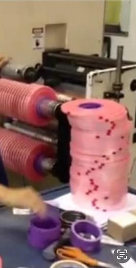 Used 16" WIDE INDEPENDENT MACHINE CO. DUPLEX TURRET SLITTER REWINDER