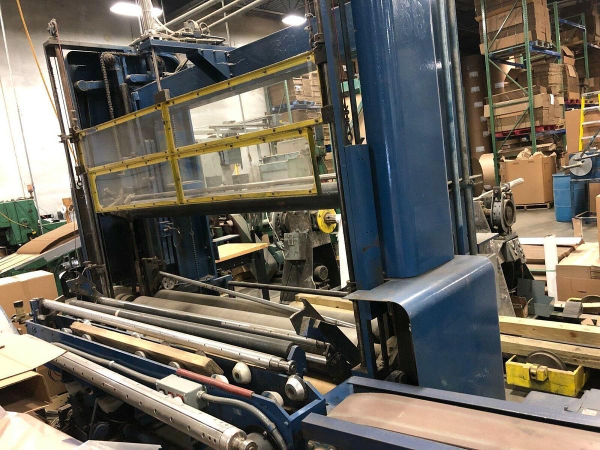 Used 72" WIDE CAMERON TYPE 428 SLITTER REWINDER FOR COUNTER ROLLS